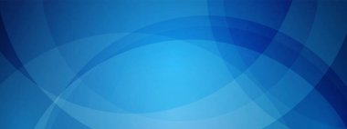 Soyut mavi dalga tasarımı, üst üste binen çember, dijital ağ arkaplanı, vektör iletişim konsepti, boş alan