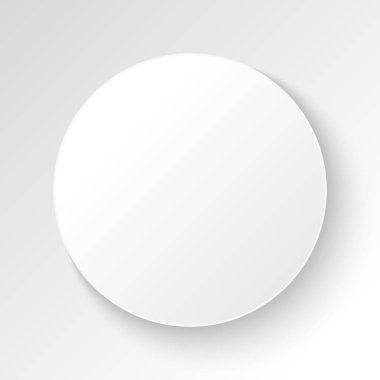 Boş alanı olan beyaz daire pankartı