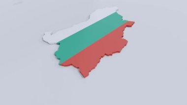 Bulgaristan Bayrağı Altında Bulgaristan Haritası
