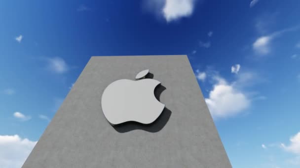 Apple Logosu Sadece Editör Kullanımı Boyutlu Animasyon Zaman Aşımı — Stok video