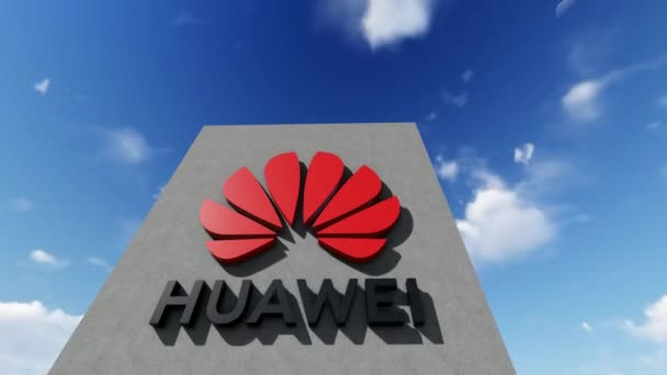 Huawei Стене Использования Кино Анимация Тайм — стоковое видео