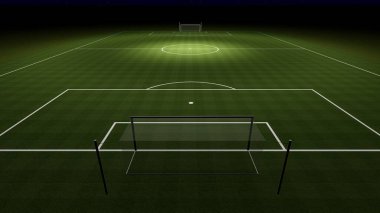 Gece 3 boyutlu futbol sahası oluşturma