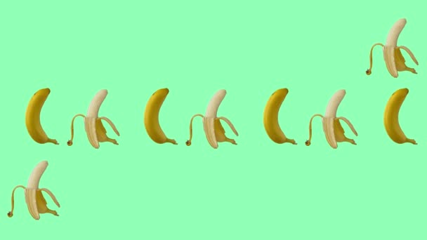 Stop Moto Banane Sfondo Diverso — Video Stock