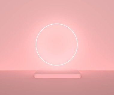 Sahne arka planda az, kemer podyum, 3D görüntüleme