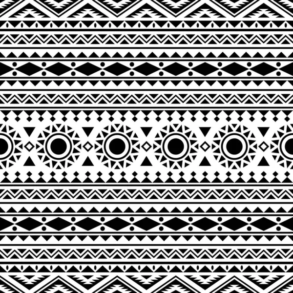 Aztec Seamless Ethnic Pattern Illustration Vecteur Avec Dessin Tribal Noir Vecteurs De Stock Libres De Droits