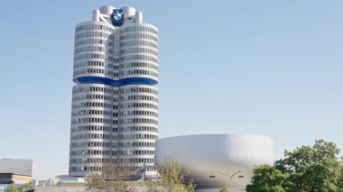 Münih 'teki BMW Müze Merkezi, 3 Ekim 2025, Münih. Yüksek kalite 4k görüntü