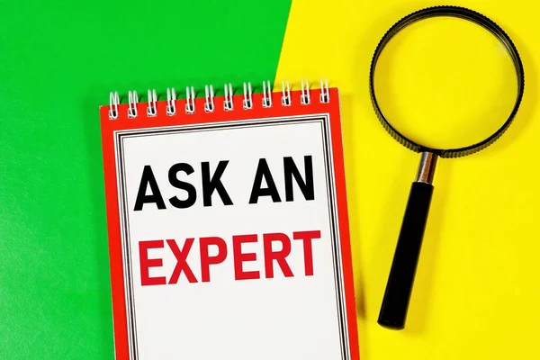 Ask an expert. The text inscription on the notebook of the study. Assessment for making a responsible decision or choice. Getting an answer to a question.