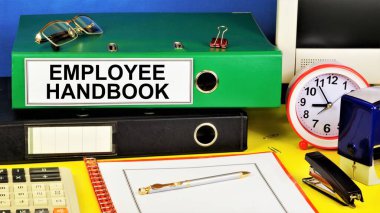 Employee handbook. Defines personnel practices and labor legislation. Explains business goals and desired results. clipart