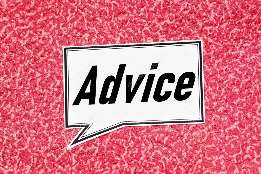 Advice. A text label in the table. Consultations and recommendations, answers to frequently asked questions.