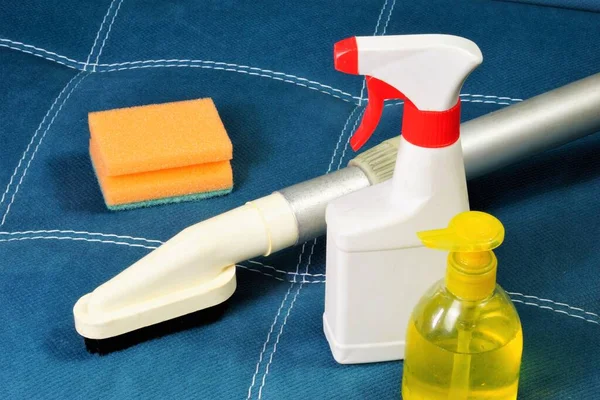 Limpieza Contaminación Con Cepillo Aspiradora Restauración Sanitaria Mantenimiento Una Higiene — Foto de Stock