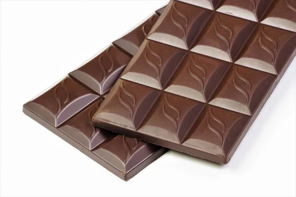 Barra Chocolate Produto Confeitaria Isolado Fundo Branco Uma Iguaria Doce — Fotografia de Stock