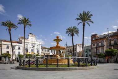 Mrida, Badajoz, Extremadura, İspanya 'daki Plaza de Espaa