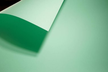 Eğik açı kağıdı. Nane rengi. Metin için boş boşluk
