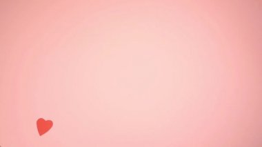 Kalp şeklinde konfeti düştü. Sevgililer Günü 'nü kutlayalım. Yavaş çekim 