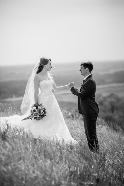 Doğa yürüyüşüne düğün