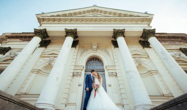 Doğa yürüyüşüne düğün