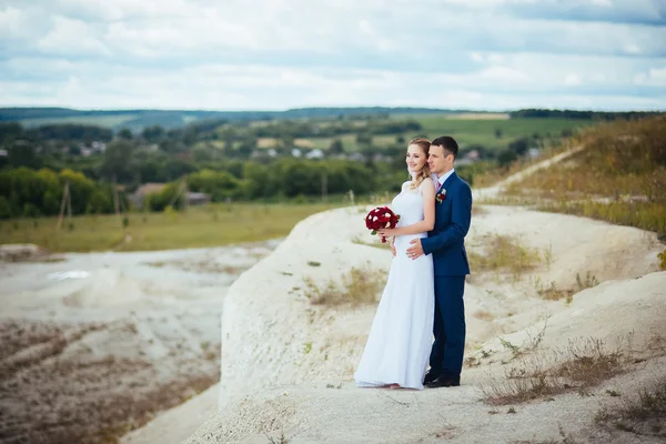 Caminhada de casamento na natureza — Fotografia de Stock