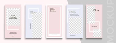 Düzenlenebilir Moda Hikayeleri tasarımı. Sosyal medya için tasarım.