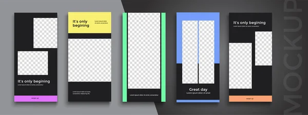 Modèle Stories Modifiable Mode Conception Pour Les Médias Sociaux — Image vectorielle
