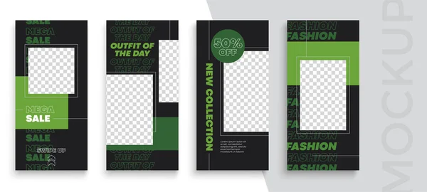 Plantilla Moda Editable Sale Instagram Stories Diseño Para Redes Sociales — Archivo Imágenes Vectoriales