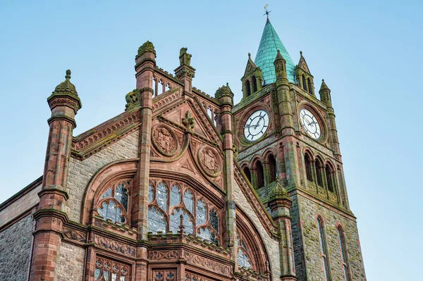 Derry Northern Ireland Jan 2020 Clock Tower Guildhall City Derry — 스톡 사진