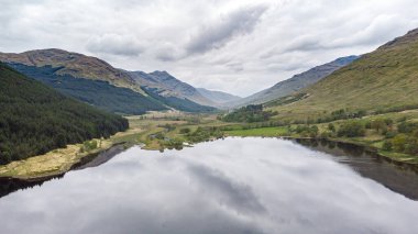 Loch Doine in a remote valley in the Scottish Highlands