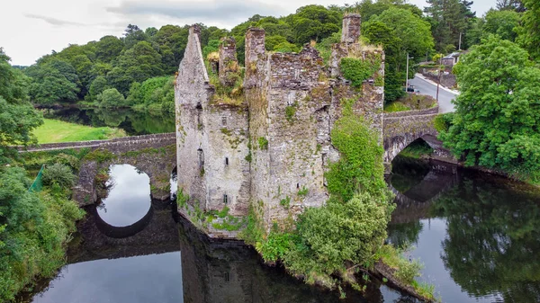 Las Ruinas Del Castillo Carrigadrohid Río Lee Condado Cork Irlanda — Foto de Stock