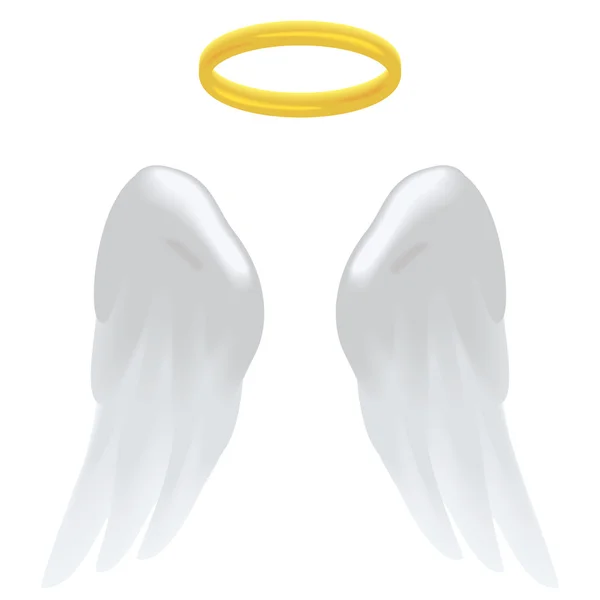 Ailes d'ange et halo — Image vectorielle