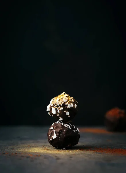 Deliziosa Torta Cioccolato Messa Fuoco Selettiva — Foto Stock