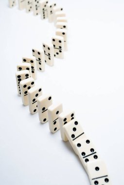 The Domino Effect, Falling Row of Dominoes. Desktop Icons Concept clipart