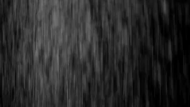 Silné Kapky Deště Padající Období Dešťů Účinek Pozadí Černé Obrazovky — Stock video