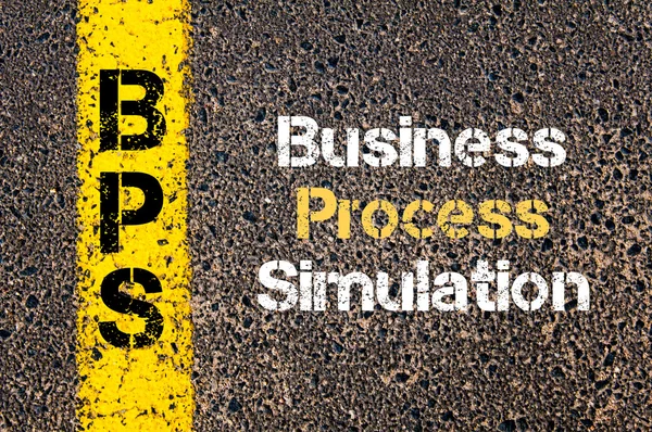 Acrônimo de negócio BPS Simulação de processo de negócios — Fotografia de Stock