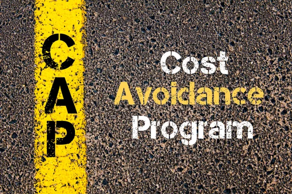 Biznes akronim Cap unikania kosztów programu — Zdjęcie stockowe