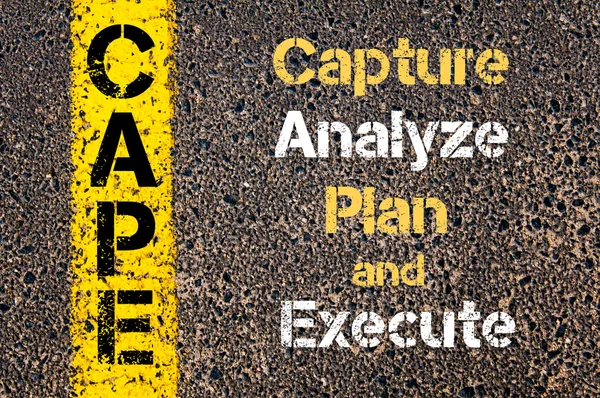 Business Acronym CAPE Capture Analyze Plan And Execute — Stock Photo, Image