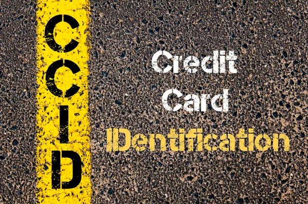 Business Acronym CCID Credit Card IDentification — Stock Photo, Image