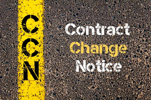 Acrónimo de negócio CCN Contract Change Notice — Fotografia de Stock