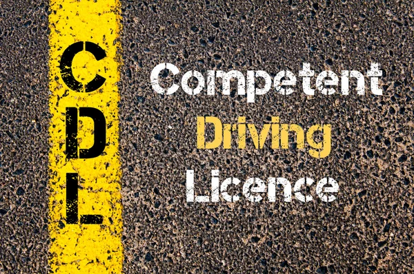 Business Acronym CDL Competent Driving Licence — Stockfoto