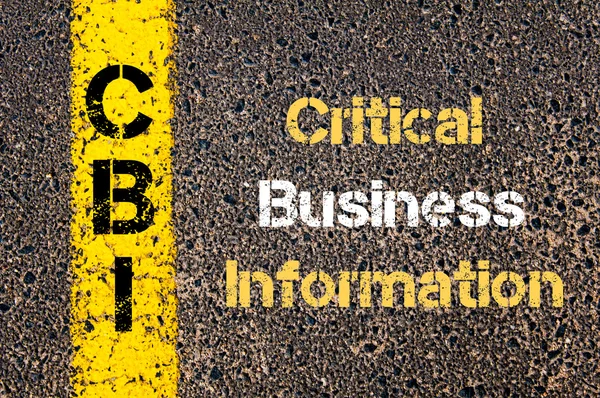 Business Acronym CBI Critical Business Information — Stockfoto