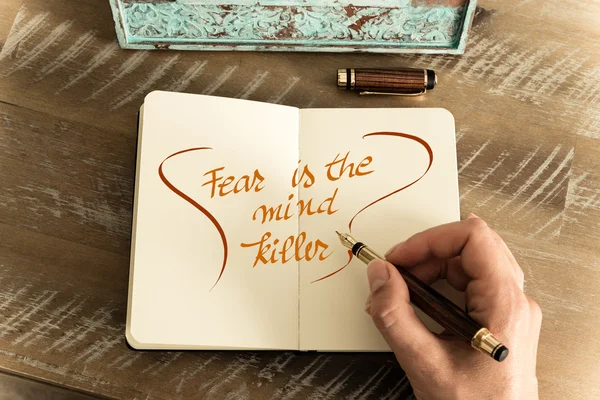 Written text FEAR IS THE MIND KILLER — Stock Fotó