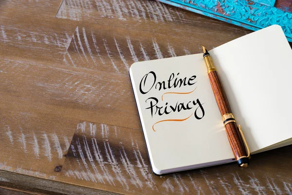 Handwritten text ONLINE PRIVACY — Stockfoto