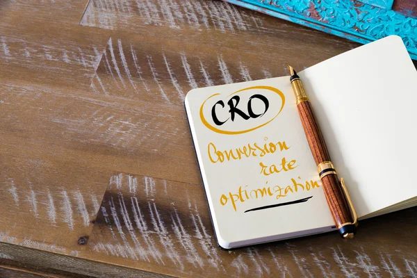 Бизнес-акроним CRO CONVERSION RATE OPTIMIZATION — стоковое фото