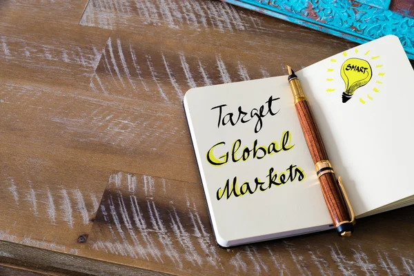 Written text TARGET GLOBAL MARKETS — Stok fotoğraf