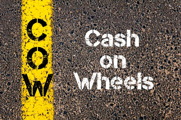 Liiketoiminnan lyhenne COW Cash On Wheels — kuvapankkivalokuva