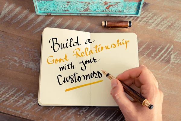 Construir um bom relacionamento com seus clientes — Fotografia de Stock