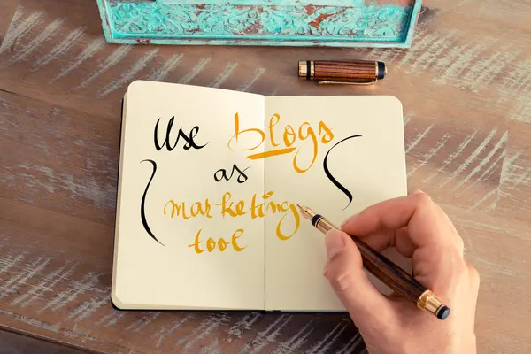 Handwritten text Use Blogs as Marketing Tools — Stock Photo, Image