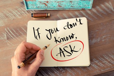 Written text If You Don't Know, Ask