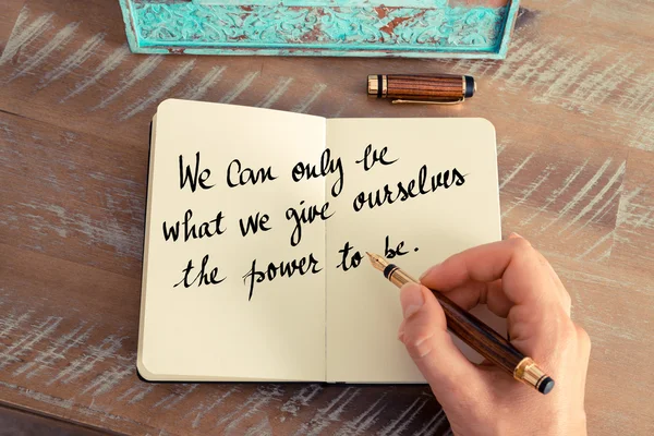 Handwritten quote as inspirational concept image — Stock Photo, Image