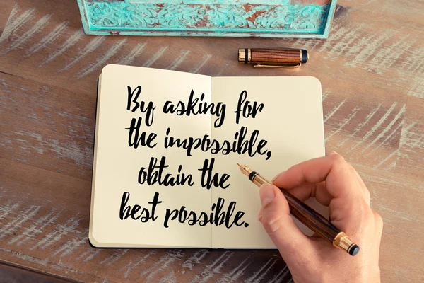 Handwritten quote as inspirational concept image — Stock Photo, Image