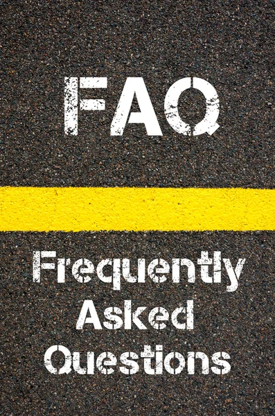 Acrónimo de negócio FAQ PERGUNTAS FREQUENTES — Fotografia de Stock