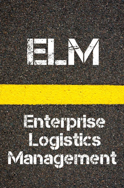 Бизнес-акроним ELM Enterprise Logistics Management — стоковое фото